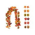 thumbnail image 1 of Lilixerw Artificial Maples Leaf Pumpkin Garland for Fall Decor,Halloween Maple Leaf Garland Decorations for Home Fireplace Farmhouse Outdoor Indoor, 1 of 6