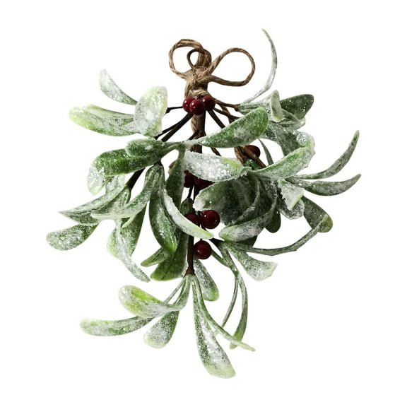 Lilixerw Artificial Mistletoe Decoration,Christmas Mistletoe Ornament,Christmas Hanging Ornament for Party Decorations,Red