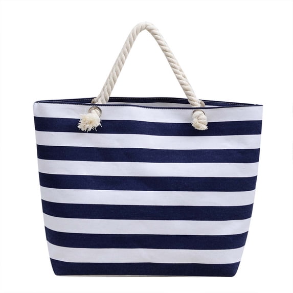 Lilixerw Beach Tote Bag,Women Waterproof Sandproof Shoulder Handbag for Picnic Vacation,Christmas Beach Camping Bag Outdoor,Dark Blue