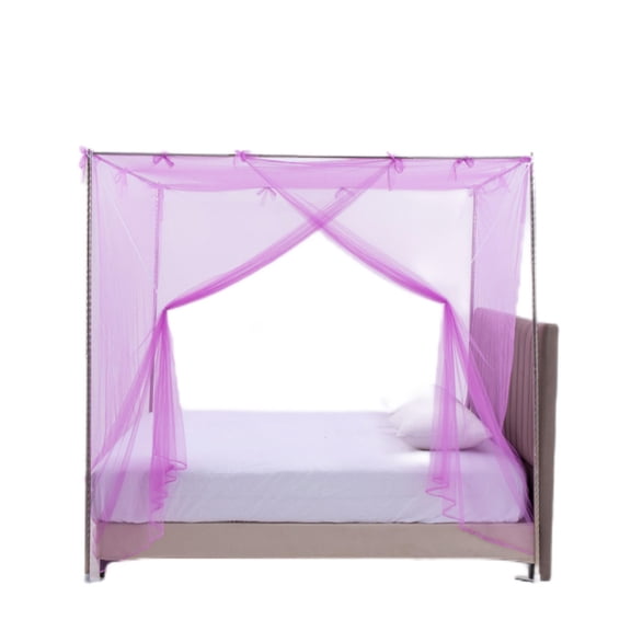 Lilixerw Bed Mosquito Net,Side Opening Net Mosquito Curtains,Decorative Rectangular Shape for Home & Travel,Purple