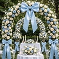thumbnail image 1 of Lilixerw Blue Christmas Bow Ribbon Wreath for Front Door Wall Festive Holiday Seasonal Bright Charming Classic Warm Elegant Lovely Cheerful Decoration, 1 of 6