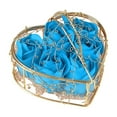 thumbnail image 1 of Lilixerw Blue Soap Flower Rose in Iron Basket,6 Realistic Decorative Soaps for Valentine's Day Gift,Home Bathroom Decor,Long-Lasting Fragrant Centerpiece,4.13x2.76 Inch, 1 of 6