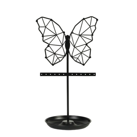 Lilixerw Butterfly Holder Jewelry Organizer,Decorative Metal Earring and Necklace Holder for Bedroom,Closet,Stylish Organizer Rack with Easy Hanging for Fashion Lovers