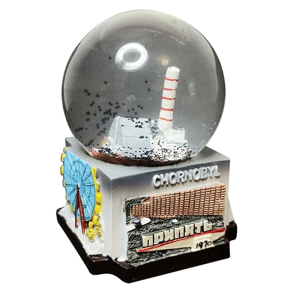 Lilixerw Chernobyl Memorial Snow Globe,Pripyat Disaster Accident Power Snow Scene,Historical Disaster Keepsake & Office Decor,Spring Holiday Decor