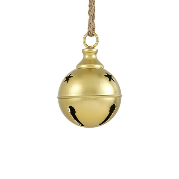 Lilixerw Christmas Bells Decorations,Iron Christmas Bells for Xmas Tree,Wall,Door & Holiday Decor,5.5Inch Large Festive Hanging Ornaments,Gold