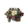 thumbnail image 1 of Lilixerw Christmas Candle Ring for Table Centerpiece,Xmas Holiday Wreath Decor for Vertical Candles,Thanksgiving Fall Christmas Party Home Decor,7.87x7.87 Inch, 1 of 9