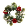 thumbnail image 1 of Lilixerw Christmas Candlestick Wreath with Golden Berries & Pine Cones,7.09 Inch Holiday Centerpiece for Tabletop Decor,Perfect for Candle,Valentine's Day,Green, 1 of 8