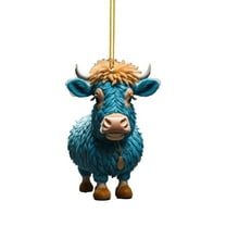 Lilixerw Christmas Cow Ornament,Xmas Pendant for Car Mirror & Backpack,Christmas Tree Hanging Decor,Home Decor,Festive Gifts