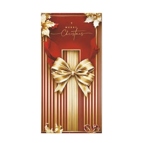 Lilixerw Christmas Door Cover Decorations,Merry Christmas Door Cover Xmas Background Photo Props for Xmas Party Decorations,Festival Supplies