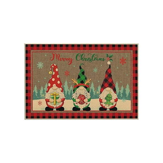 Lilixerw Christmas Doormat,Non-Slip Rubber Floor Mat for Indoor&Outdoor Holiday Decor,23.6x15.7Inch Waterproof Christmas Entryway Rug,Xmas Home Supplies