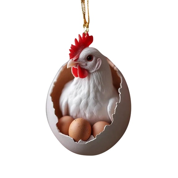 Lilixerw Christmas Hatching Animals Acrylic Ornament,3.15Inch Festive Xmas Pendant for Xmas Tree Decorations,Ideal for Holiday Gifts