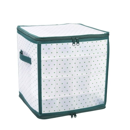 Lilixerw Christmas Ornament Storage Box,Xmas Storage Containers with 64 Dividers,Holiday Xmas Ornaments,Festival Storage Bag