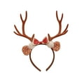 thumbnail image 1 of Lilixerw Christmas Reindeer Headband with Bow,Christmas Party Hairband for Women Men,11Inch Brown Deer Ears, 1 of 6