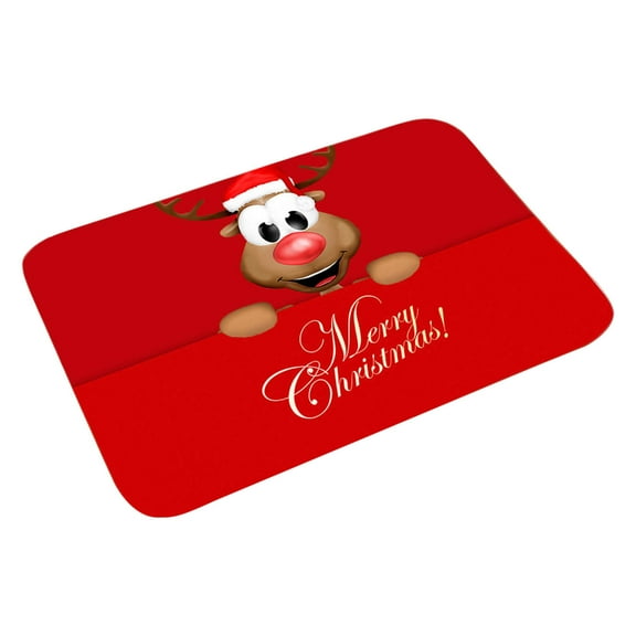 Lilixerw Christmas Rugs for Entryway,Cute Pattern Xmas Kitchen Rugs,Christmas Theme Non Slip Washable Holiday Floor Mat,for Bedroom Bedside Entry,15.75 x 23.62 inch