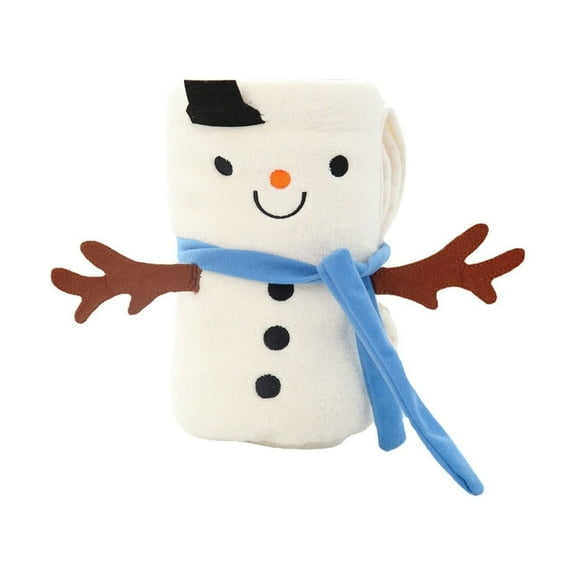 Lilixerw Christmas Snowman Throw Blanket,Double-sided Flannel Christmas Blankets,Cozy Soft Warm Fleece Festival Blanket for Bed Couch Sofa,39 * 31 inch