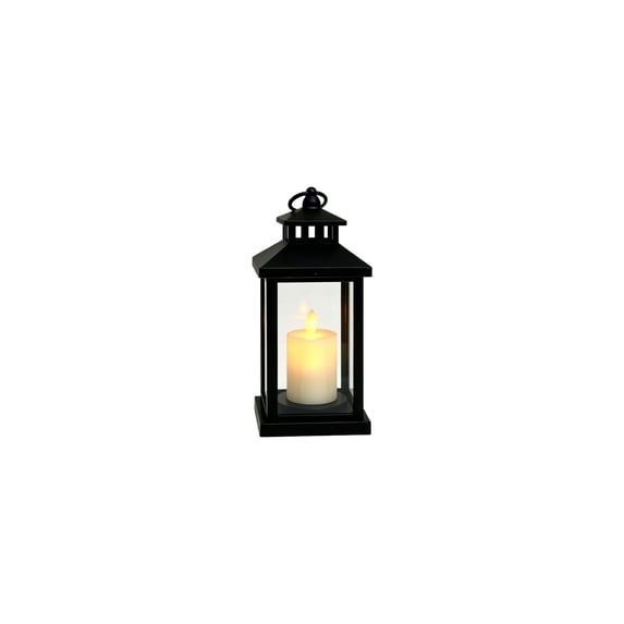 Lilixerw Christmas Square LED Candle Lantern with Black Reindeer, Decorative Light for Tabletop, Mantel, Party, Festival, Window, Wall Decoration