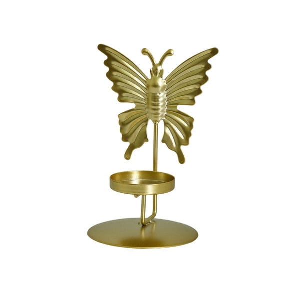 Lilixerw Christmas Tabletop Candle Holder Decoration, Three‑Dimensional Butterfly Backdrop Design, for Table, Mantel, Wedding and Holiday Layout, 3.54x5.90 inch