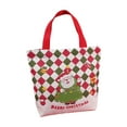 thumbnail image 1 of Lilixerw Christmas Theme Pattern Tote Bag,Christmas Gift Bag with Handle for Apple Gifts&Xmas Tree Decor,Reusable Festival Shopping Bag,8.66Inch,Red, 1 of 6