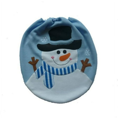 Lilixerw Christmas Toilet Lid Cover,Cute Snowman Pattern Toilet Seat Cover for Bathroom,Flannel Toilet Seat Lid Cover