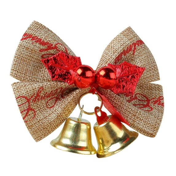 Lilixerw Christmas Tree Bows with Bells,Christmas Tree Pendant,Hanging Ornaments Decor, Christmas Tree Decoration Props