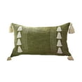 thumbnail image 1 of Lilixerw Christmas Tree Pillow Cover,Embroidered Xmas Pillowcase,Retro Style Cushion Case for Sofa Bedroom Decor,Green,19.69 x 11.81 inch, 1 of 6