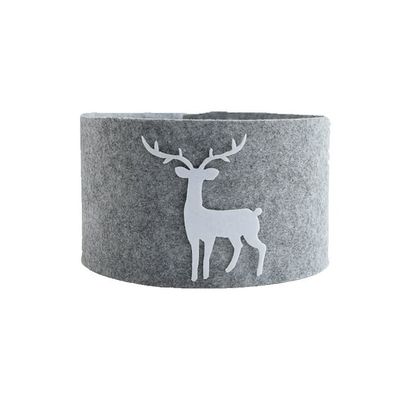 Lilixerw Christmas Tree Skirt,Reindeer Pattern Felt Christmas Tree Ring Xmas Tree Skirt for Holiday Party Decoration,Christmas Supplies