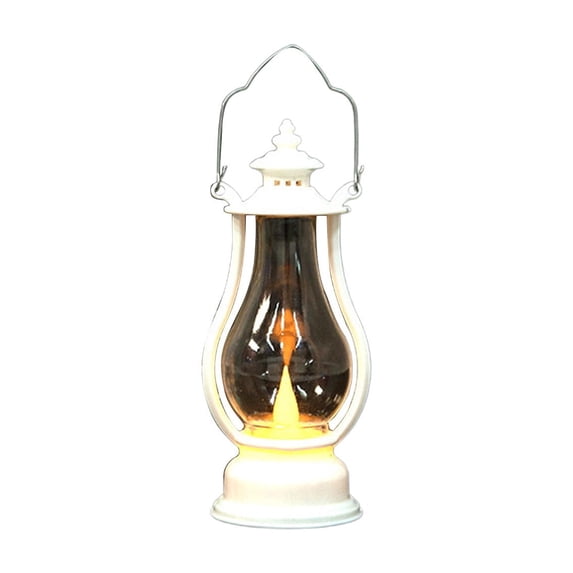 Lilixerw Christmas Vintage Handheld Lantern,LED Electronic Candle Lamp for Christmas Patio Outdoor Decor,Indoor Party Wedding Flameless Decoration,White