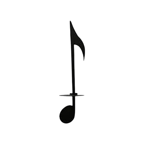 Lilixerw Christmas Wall Mounted Candle Holder Decoration, Single Musical Note Outline, for Wall, Dining Room, Wedding and Holiday Display, 2.56x9.84 inch