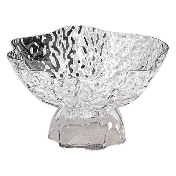 Lilixerw Clear Fruit and Snack Tray with Detachable Draining Base,Multi-Purpose Serving Platter for Kitchen,Living Room,Party,Desserts,Salad,Fashion & Modern,10.83x10.83x5.51in