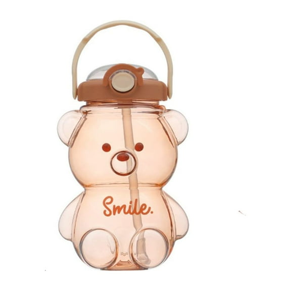 Lilixerw Clearance 1000ml Kawaii Bear Straw Bottle,Large Capacity Bear Water Bottle,with Straw,Cute Water Bottles,for School and Outdoor Travel