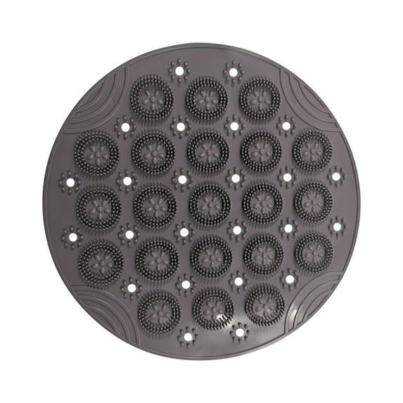 Lilixerw 12 x 12 inch Round Non Slip Shower Mat,Textured Surface Anti Slip Bath Mats with Drain Hole for Bathroom Floor Showers