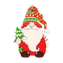 Lilixerw 12pcs Christmas Gnome Wooden Hanging Ornaments,Wood Hanging Decor,for Christmas Tree Decorations Gnome Santa Doll Hanging Craft Holiday Party Supplies