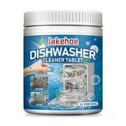 Lilixerw 12pcs Dishwasher Cleaner Tablets,Deep Cleaning,Odor Eliminator,Limescale & Mineral Remover,Compatible with All Dishwashers