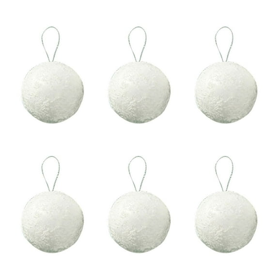 12pcs Shatterproof White Foam Christmas Tree Ornament Balls,1.57 inch Hanging Pendant for Christmas Tree Decoration Christmas Pendants