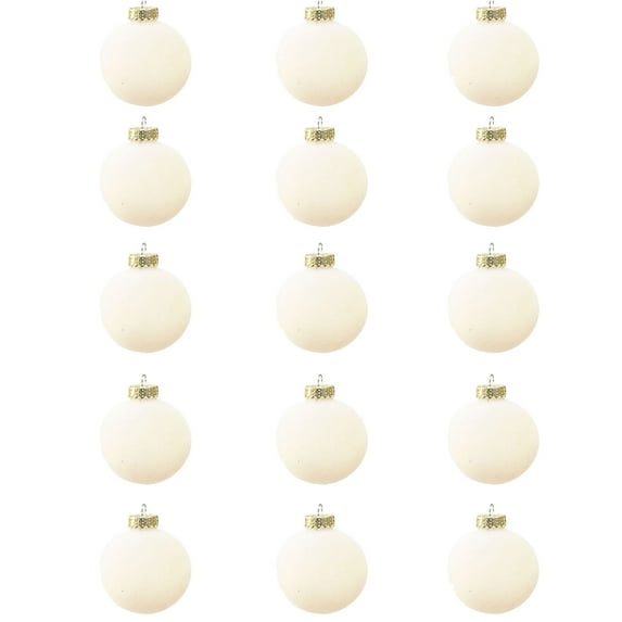 Lilixerw 15pcs Velvet Christmas Ornaments Christmas Tree Decorations,3.14 inch Flocked Velvet Ornaments Xmas Tree Balls for Christmas Decor