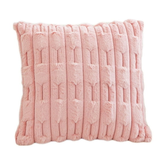 Lilixerw 17 x 17 inch Soft Plush Fuzzy Throw Pillow Covers,Square Patterned Cushion Cases Decorative for Sofa Bedroom