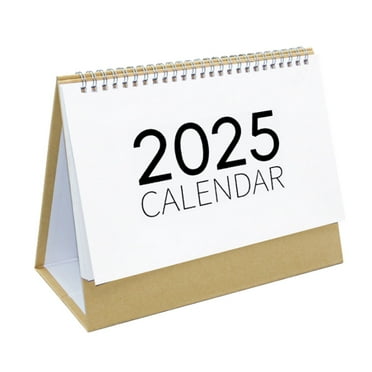 Lilixerw 2025 Desk Calendar,Flip Desktop Calendar 2025,Memo Pages, Stand up Desk Calendar 2025,with Strong Twin-Wire Binding & Blank Blocks