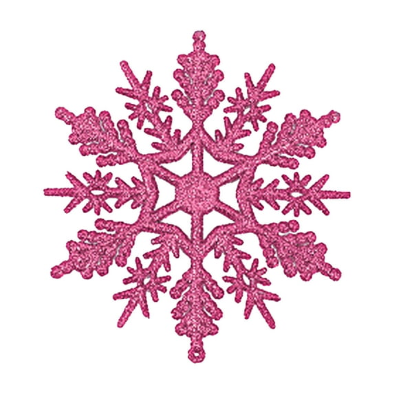 Lilixerw Clearance 24pcs Snowflake Ornaments,3 inch Glitter Snowflake Ornaments with Hanging String for Christmas Tree Window Home Decoration