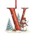 thumbnail image 1 of Lilixerw 26 Letters Christmas Tree Decoration Pendant,3.1 inch Acrylic 2D Flat Christmas Tree Ornaments for Christmas Decor(V), 1 of 3