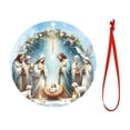 thumbnail image 1 of Lilixerw 3.15 inch Religious Christmas Wooden Hanging Ornament,The Birth of Jesus Christian Christmas Decorations for Christmas Decor, 1 of 9