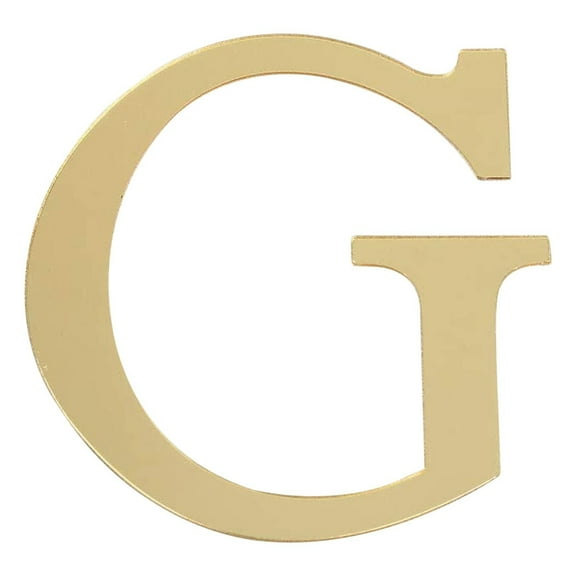 Lilixerw 3D Acrylic Alphabet Wall Decal,Self-Adhesive Mirror Sticker Elegant Home Decor Sign for Living Room Bedroom(G)