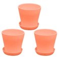 thumbnail image 1 of Lilixerw 3pcs Plant Pots,Flower Pots Outdoor Planter Planting with Drainage Holes,and Tray Saucers,for All Home Gardens Succulents, 1 of 5