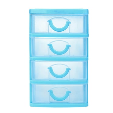 Lilixerw 4pcs Mini Desktop Drawers Organizer,Transparent Drawer Removable Mini Desktop Storage Drawers Organizer for Shelf Cupboard Closet Organization