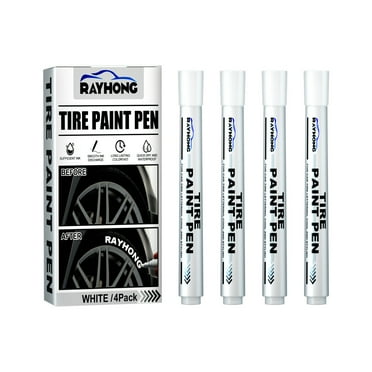 Lilixerw 4pcs Paint Pen For Car Tires,Waterproof Tire Marker Lettering Paint Pen,for Car Vehicle Motorcycle Tyre