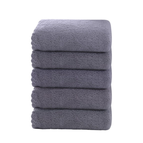 Lilixerw 5 PCS Cotton Pile Face Towel/Washcloth,Soft Towels,Thick Plush Essentials,Absorbent Heavyweight,Guest Bath,Hotel,Home Bathroom,Shower Basics,23.6 x 11.8 inch