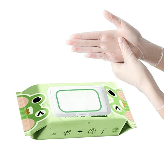 Lilixerw 50pcs Disposable Food Safe Gloves,Perfect Food Handling Gloves for Kitchen Cooking Cleaning Food Handling(Medium)