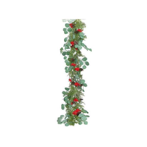 Lilixerw 6.56 ft Christmas Garlands,Greenery Pine Garland for Indoor Holiday Decor Christmas Decoration