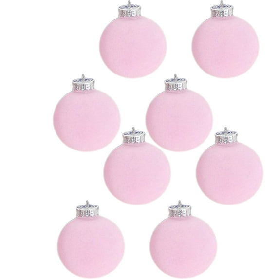 Lilixerw Clearance 8pcs Velvet Christmas Ornaments Christmas Tree Decorations,3.14 inch Flocked Velvet Ornaments Xmas Tree Balls for Christmas Decor