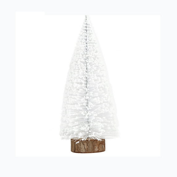 Lilixerw Artificial Mini Christmas Trees,Miniature Pine Trees Sisal Trees,with Wood Base Tabletop Christmas Tree,for Christmas Xmas Holiday New Year