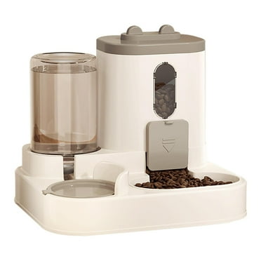 Lilixerw Automatic Cat Feeder for Home Pet Food Self Feeding Container 2 in 1 Feeding and Drinking Water Dishes Bowl and Water Dispenser for Dog Puppy Kitten